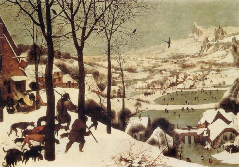 BRUEGHEL, Pieter the Younger The Hunters in the Snow oil painting picture